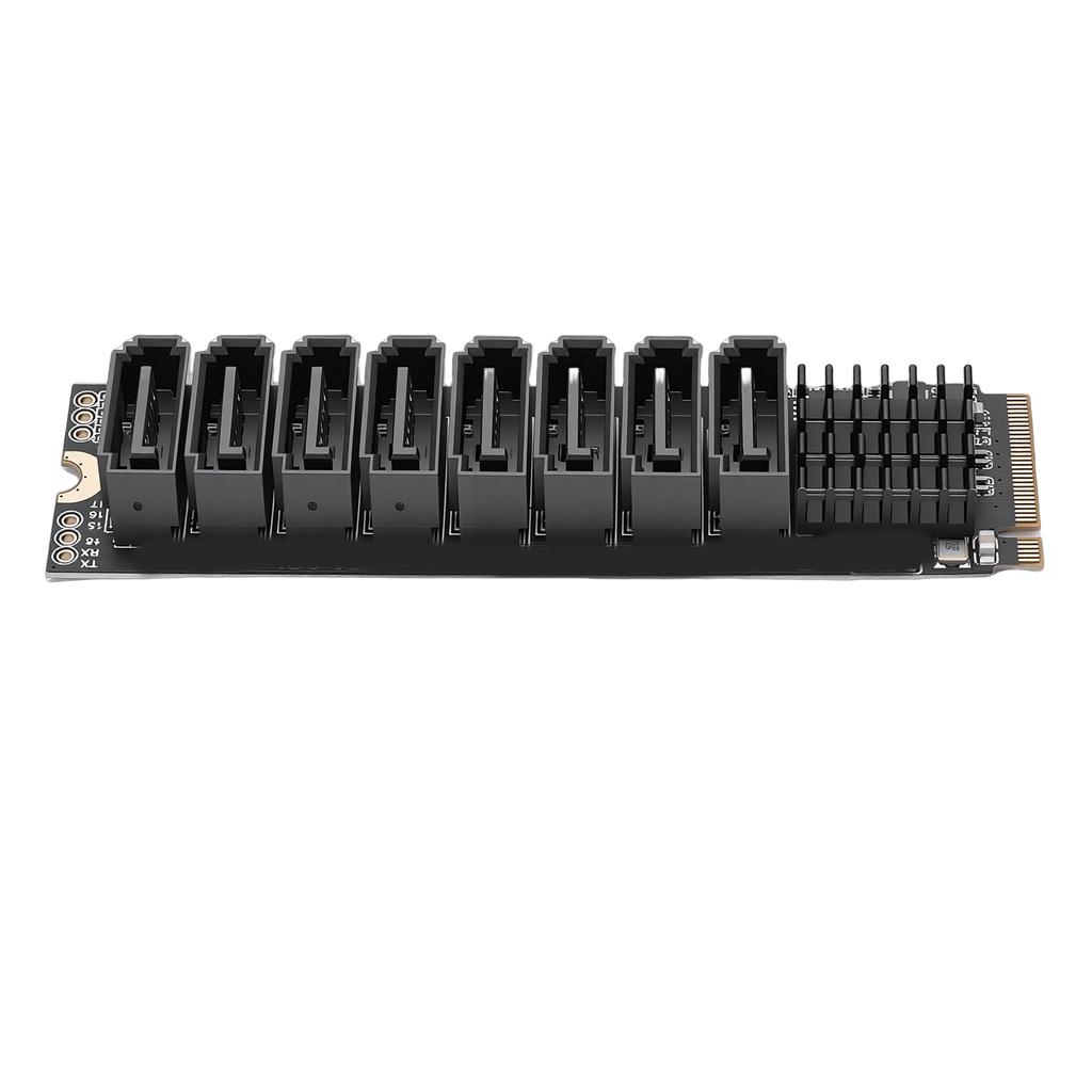 M.2 M Key to 8 Port Serial ATA 3.0 Expansion Card PCIe 3.0 X2 M Key Adapter with LED Indicators Support for Thunderbolt