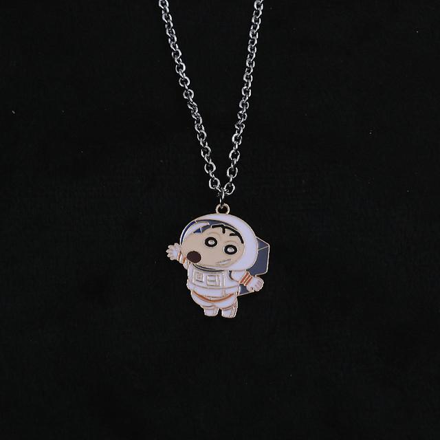 Ins Internet Celebrity Cartoon Boy Couple Pendant Duck Simple Hip Hop Gift Sweater Chain Tide