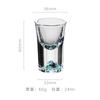 Luxury Crystal Wine Glass Bullet-Shaped Spirits Glasses Home Jinshan Liquor Cups with Creative Dividers for Enhanced Wine