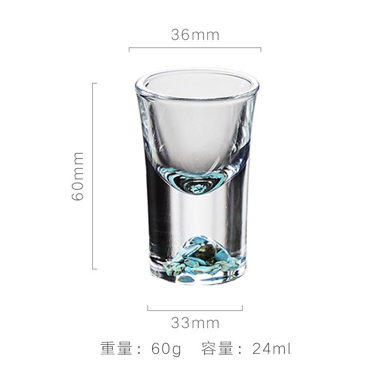 

Luxury Crystal Wine Glass Bullet-Shaped Spirits Glasses Home Jinshan Liquor Cups with Creative Dividers for Enhanced Wine 24-100ml