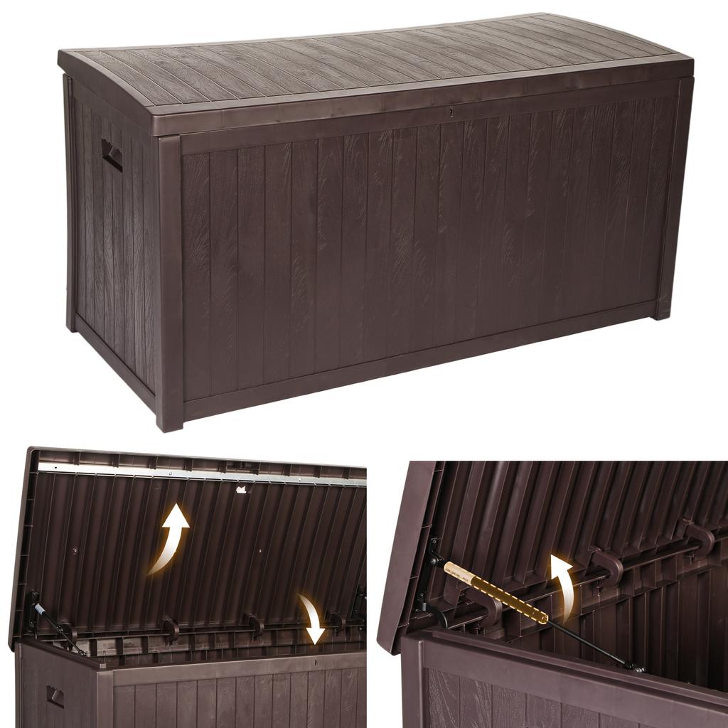 Outdoor Storage Box Deck Box Waterproof Heat-resistant Storage Chest for Outside Patio Furniture Cushions Pool Supplies Garden