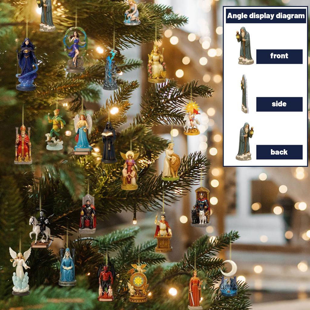 2D Flat Acrylic Ornaments, Christmas Tree Ornaments, Suitable For Christmas Decoration