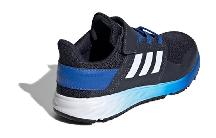 Adidas Fortafaito Slip Resistant Low top Kids' Running Shoes Black Blue White Kids' EE7313