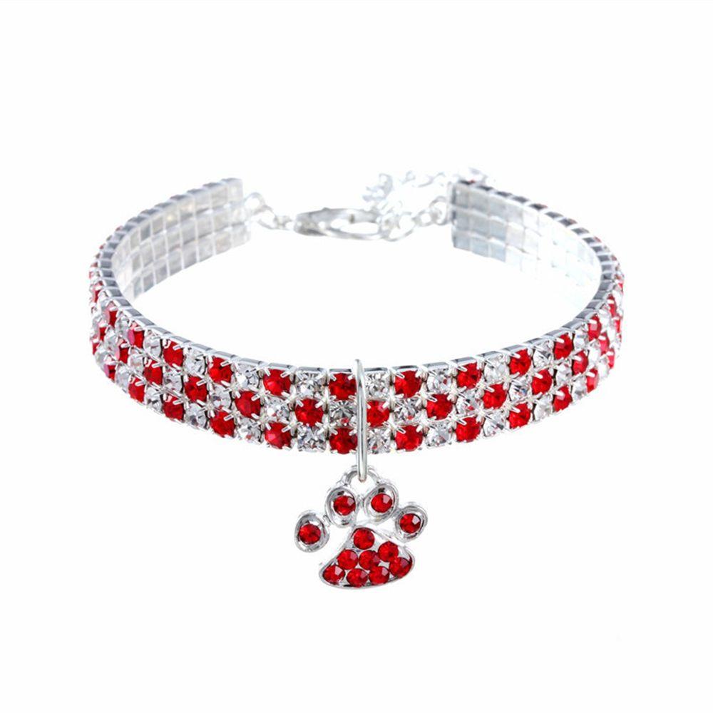 Jewelry for Small Dog Necklace Cats Footprints Pet Pendant Dog Collars Pet Supplies Cat Collar