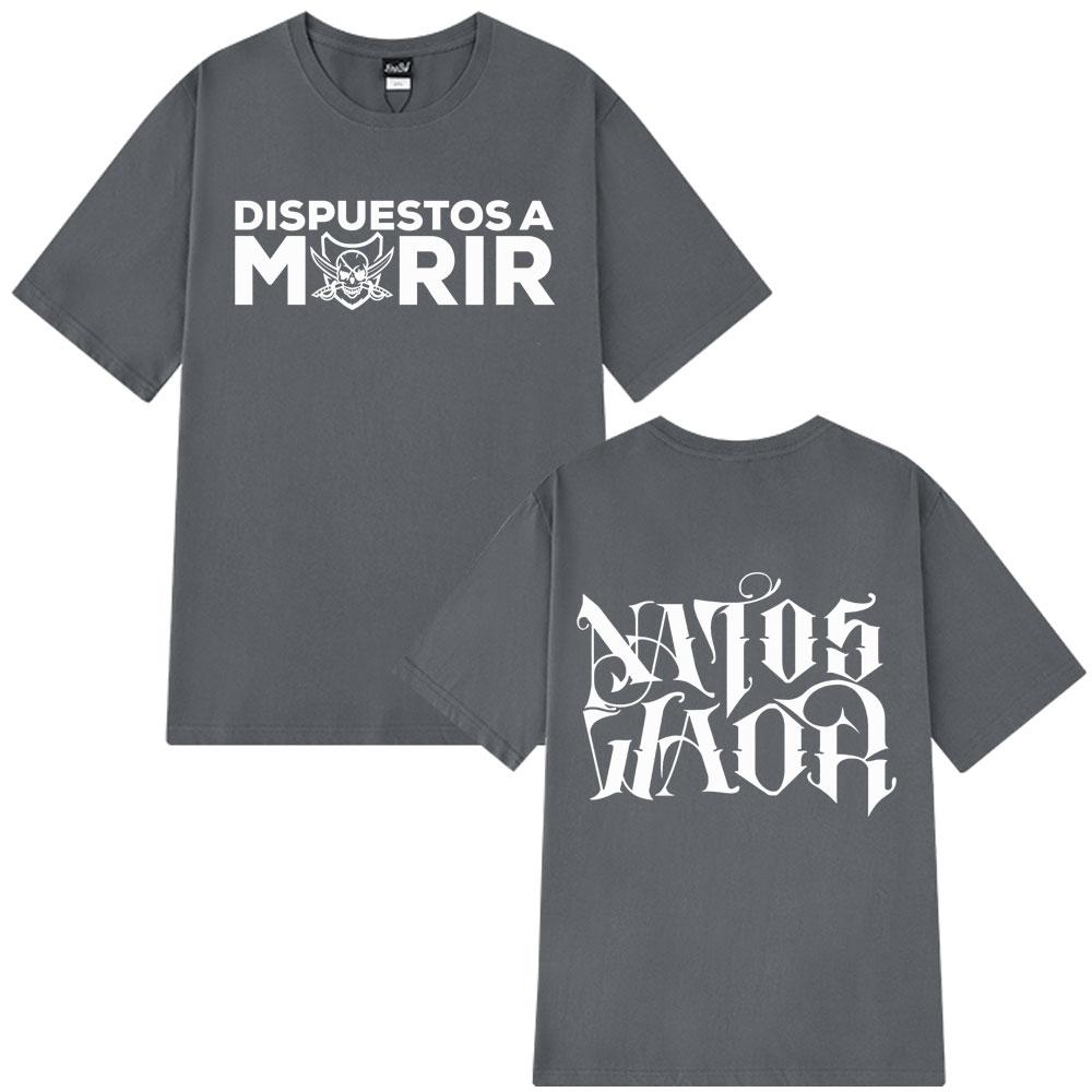 Rapper NATOS WAOR Read A Deir Vintage T-shirt, Men's and Women's Fashionable Hip-hop Summer Pla-size Fashionable Casual T-shirt