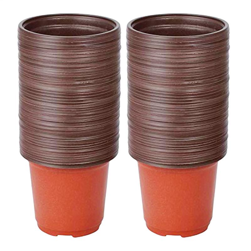 

100pcs 10cm Seeding Nursery Pot Soft Plant Nursery Pots Flowerpot Plastic Grow Box Home Garden Planting Accessories CN