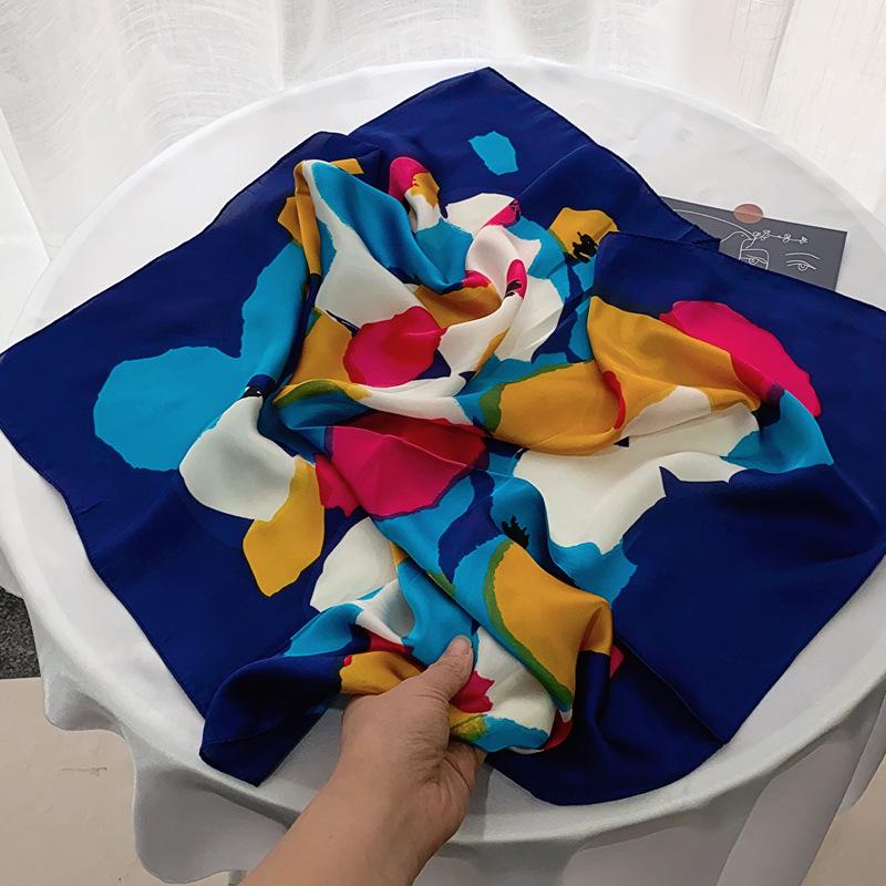 Polka Dot Silk Scarf: Versatile Spring/Autumn Accessory & Hairband for Women