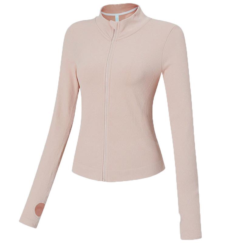 New Naked Zipper Fitness And Leisure Outdoor Tight Top For Running And Sports, Slim Long Sleeve Jacket For Women