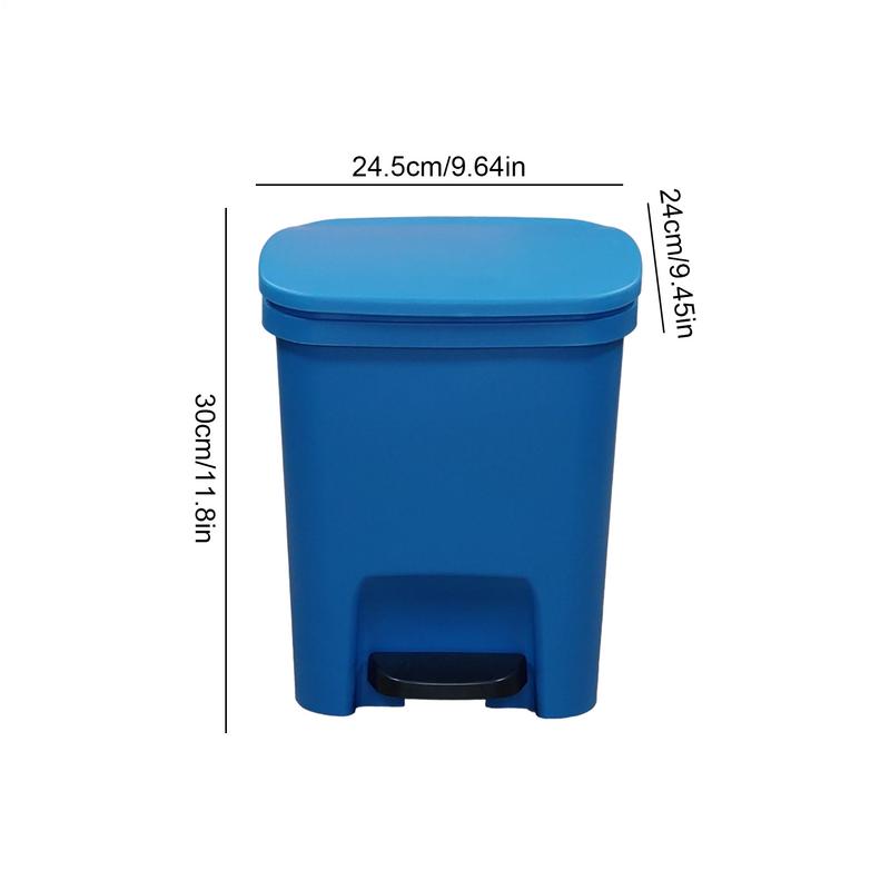 Bathroom Trash Can Hot Kitchen Trash Bin Rectangular Slim Garbage Can with Soft-Close Foot Pedal for Toilet Bedroom Living Room