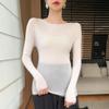 Yangzi Women's 100% Wool Knit One-Shoulder Slim Fit Sweater - Spring to Winter Style