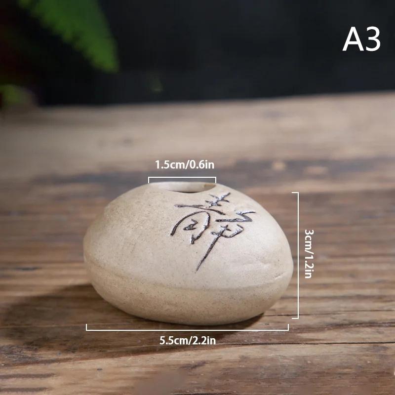 

Мини керамическая ваза, имитация камня, декор для цветочной композиции, гидропонная ваза для цветов, украшение для домашнего офиса в китайском стиле дзен