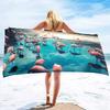 Microfiber Beach Towels Oversized Beach Blanket Towel Portable Ultra Soft Super Water Absorbent Beach Throw Towel for Adults