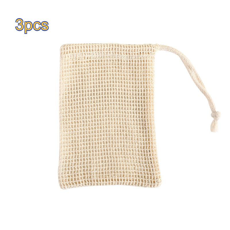 

Natural Mesh Soap Bags - Soft, Reusable & Breathable Facial Cleansing Foam Nets , Ideal for Travel & Home Use - Accessory