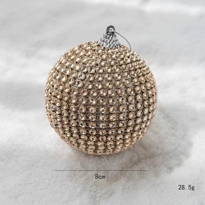 Langlebige Schaumstoff-Weihnachtsbaumkugeln 8 cm Pailletten-Weihnachtsbaum-Anhänger zum Aufhängen Glänzende Weihnachtsdekoration Weihnachtsfeier-Zubehör