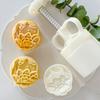 Moon and Flower Designs Mooncakes Press Durable Mooncakes Pattern Maker 75g Molds for Professional Bakers and Hobbyists