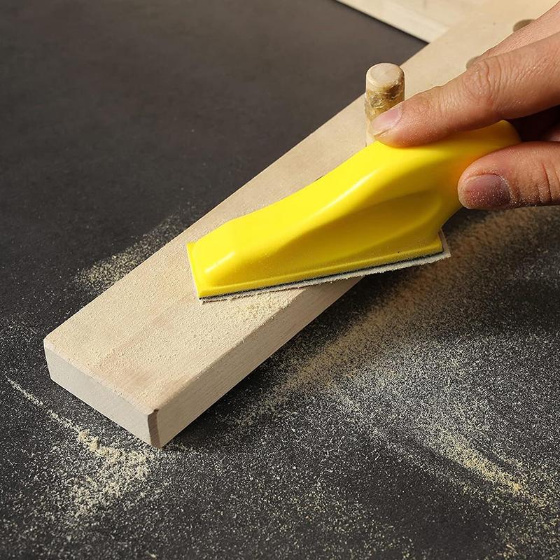 3.5"X 1" Mini Sandpaper Kit With Hook And Loop Sanding Block 71 Pcs Assorted 40/80/120/180/240/400/600 Grits For Polishing