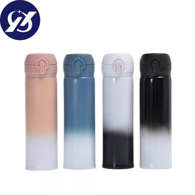 Gradient 304 Stainless Steel Thermos Cup Outdoor Portable Lock Bouncing Cup for Men and Women Couples with Gift Cups.