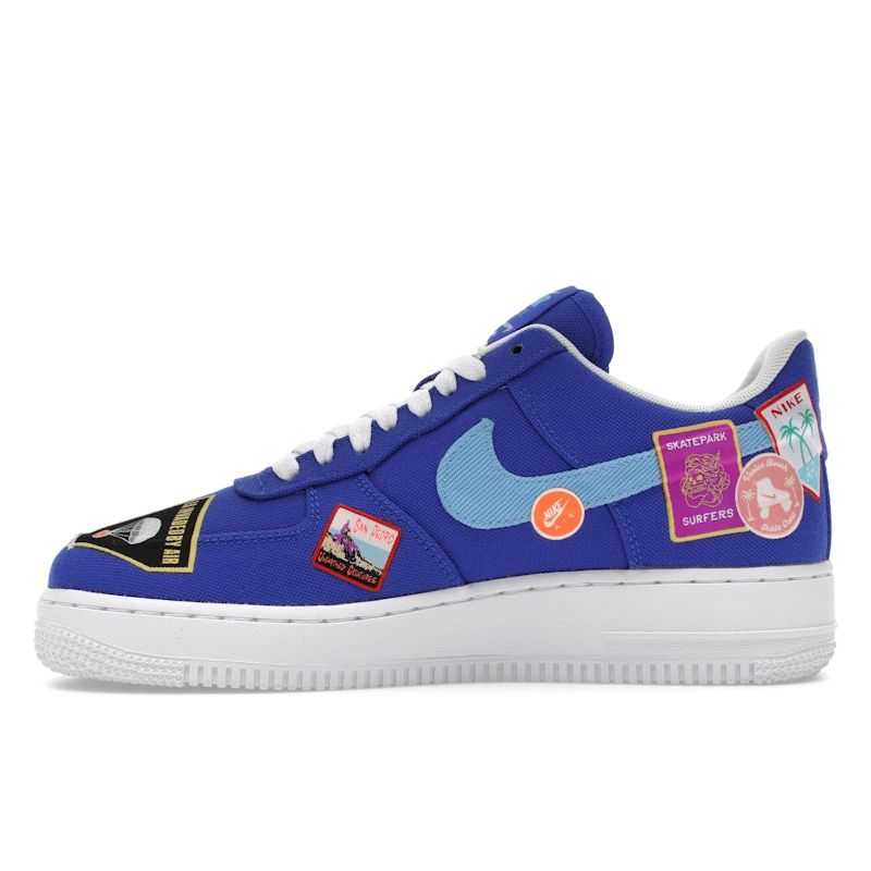 Nike Air Force 1 07 Patched Up - Los Angeles Women Sneakers Blue Racer-Blue University-Blue DX2306-400