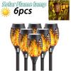 2024 New Solar Flame Torch Lights Flashing Lamp Waterproof Solars Charging Induction Garden Decoration Outdoor Lawn Floor Lights