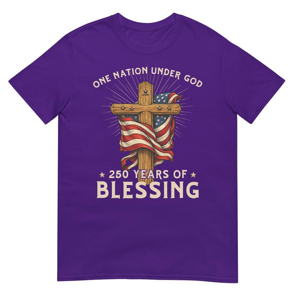 One Nation Under God 250 Years 250th Anniversary Usa Unisex Tshirt