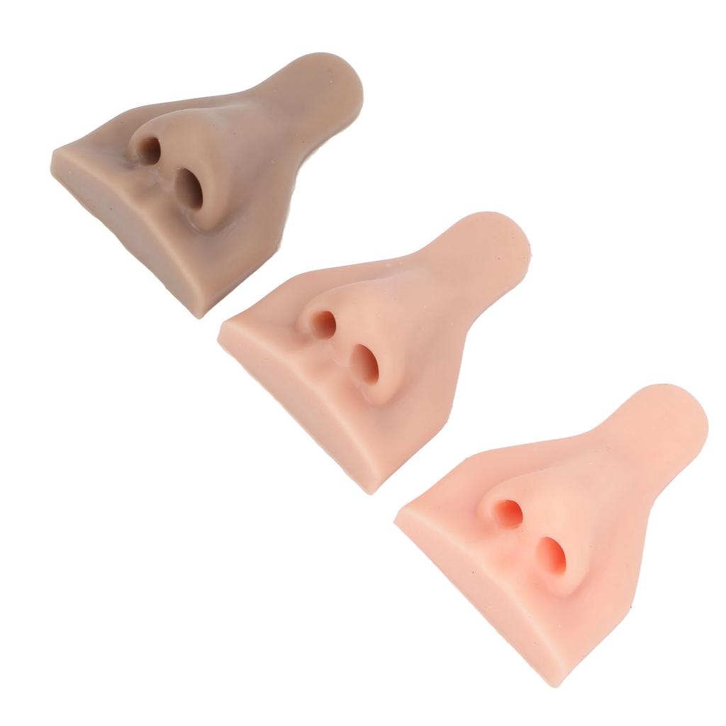 3 Stück Silikon Nasenmodell Weich Flexibel 3D zum Üben von Nahttechniken Lehrhinweise
