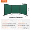 Welding Screen with Frame, 6' x 6' 3 Panel Welding Curtain Screens, Flame-Resistant Vinyl Welding Protection Screen on 12 Swivel Wheels (6 Lockable),