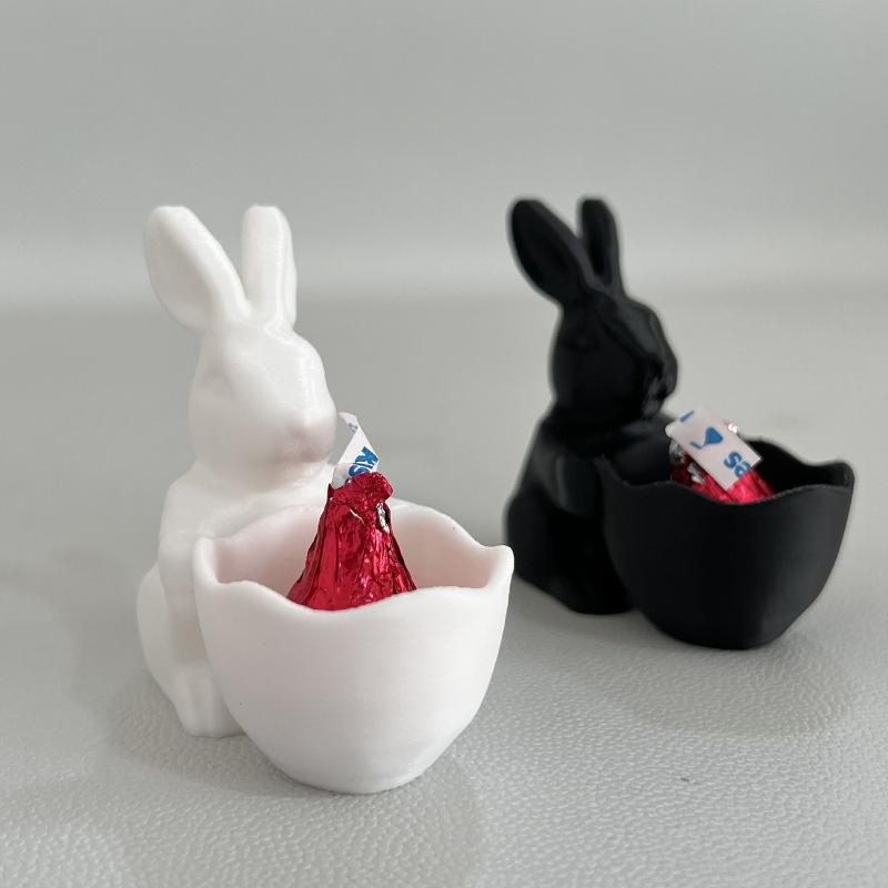 Easter Gift Bunny Home Ornaments With Basket Candy Basket Small Jewelry Storage Tray Storage Rack