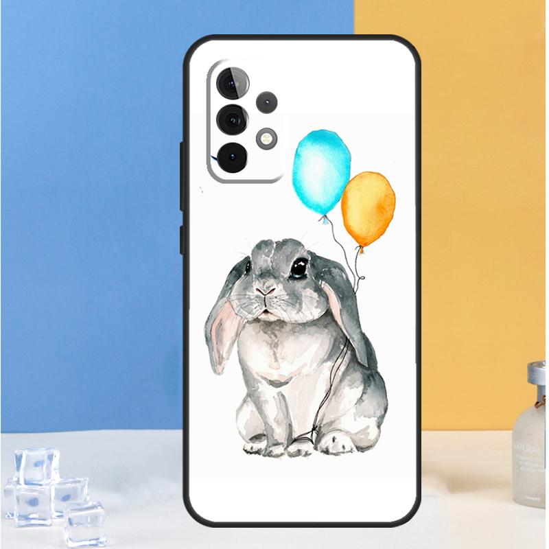 Cute Bunny Rabbit For Samsung Galaxy A16 A26 A36 A56 A13 A33 A53 A05 A06 A54 A34 A14 A32 A52 A55 A35 A15 Case