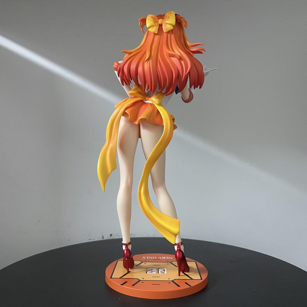 28Cm Eva Asuka Sailor Moon Anime Gk Figure Double Head Sculpt Standing Pose Model Toy Replaceable Hands Statue Desktop Deco Gift