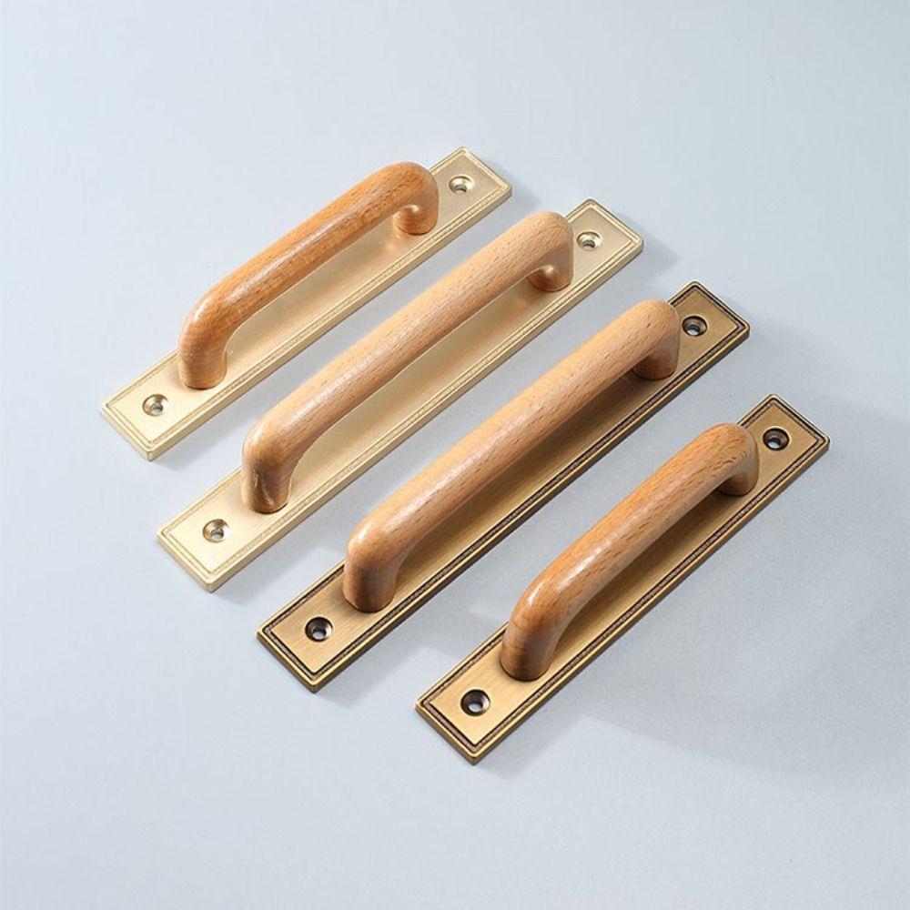 Antique Solid Wood Cabinet Handle Decorative Cabinet Pull Cabinet Doors Retro Pull Handle  Cupboard