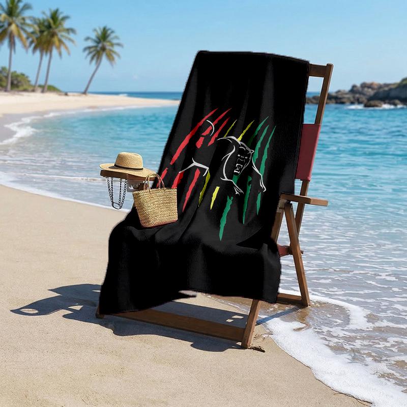 Panthers Fashion Beach Towel: Ideal for Summer Adventures Soft, absorbent and quick drying suitable for swimming and bathing