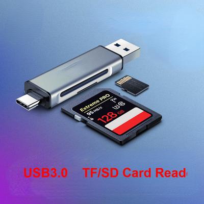 קורא כרטיסי USB 3.0/2.0 Type-C TF/SD מהיר במיוחד למחשב וטלפון