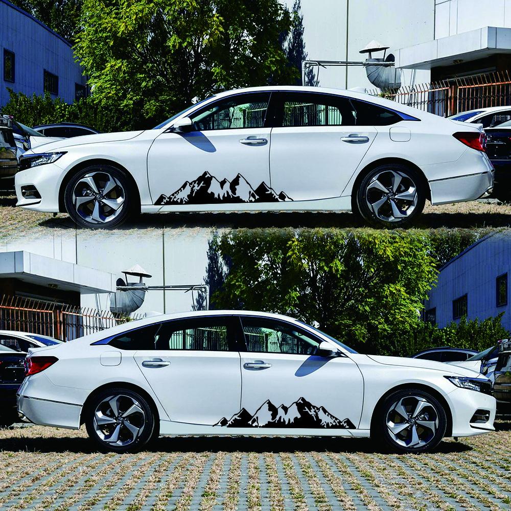 3 Stück Schwarzer Auto Seitenkarosserie Aufkleber 4x4 Offroad Grafik Vinyl Abziehbild Wasserdicht