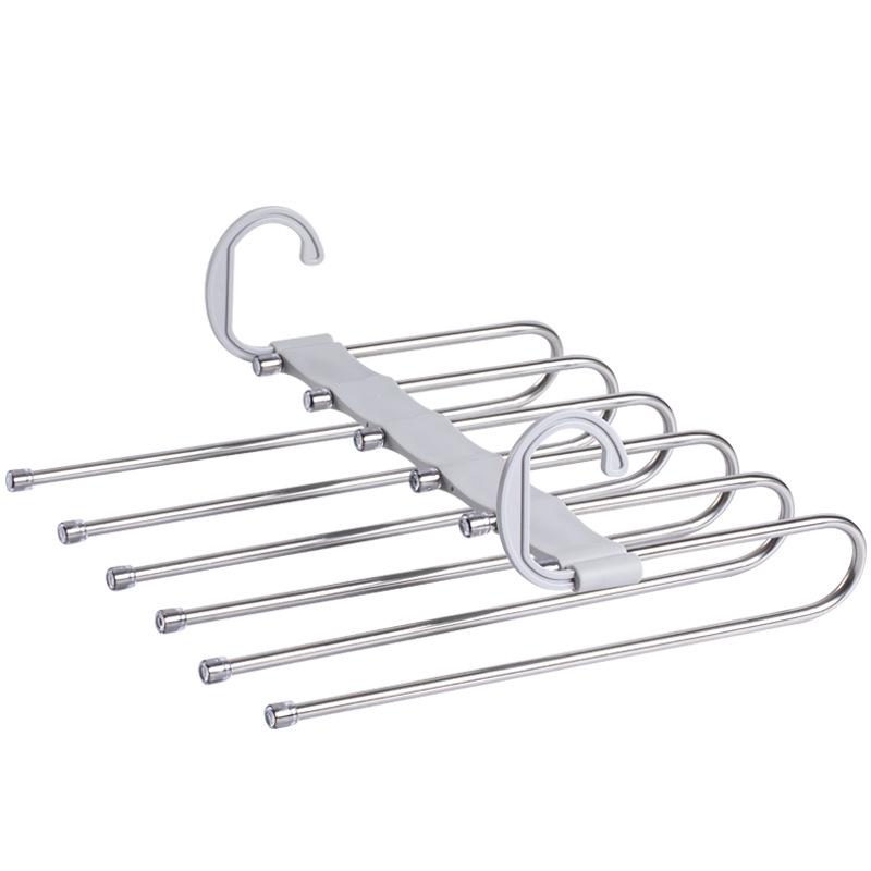 

Многофункциональная складная вешалка для брюк: Многослойная вешалка для хранения в шкафу со специальными зажимами