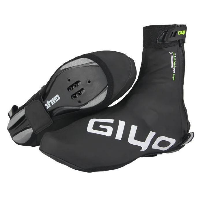 Waterproof Windproof Fleece Warm Cycling Lock Shoe Covers Reflective Bicycle Overshoes Winter Road Bike Shoes Cover Protector M-EURO 38-41 чёрный