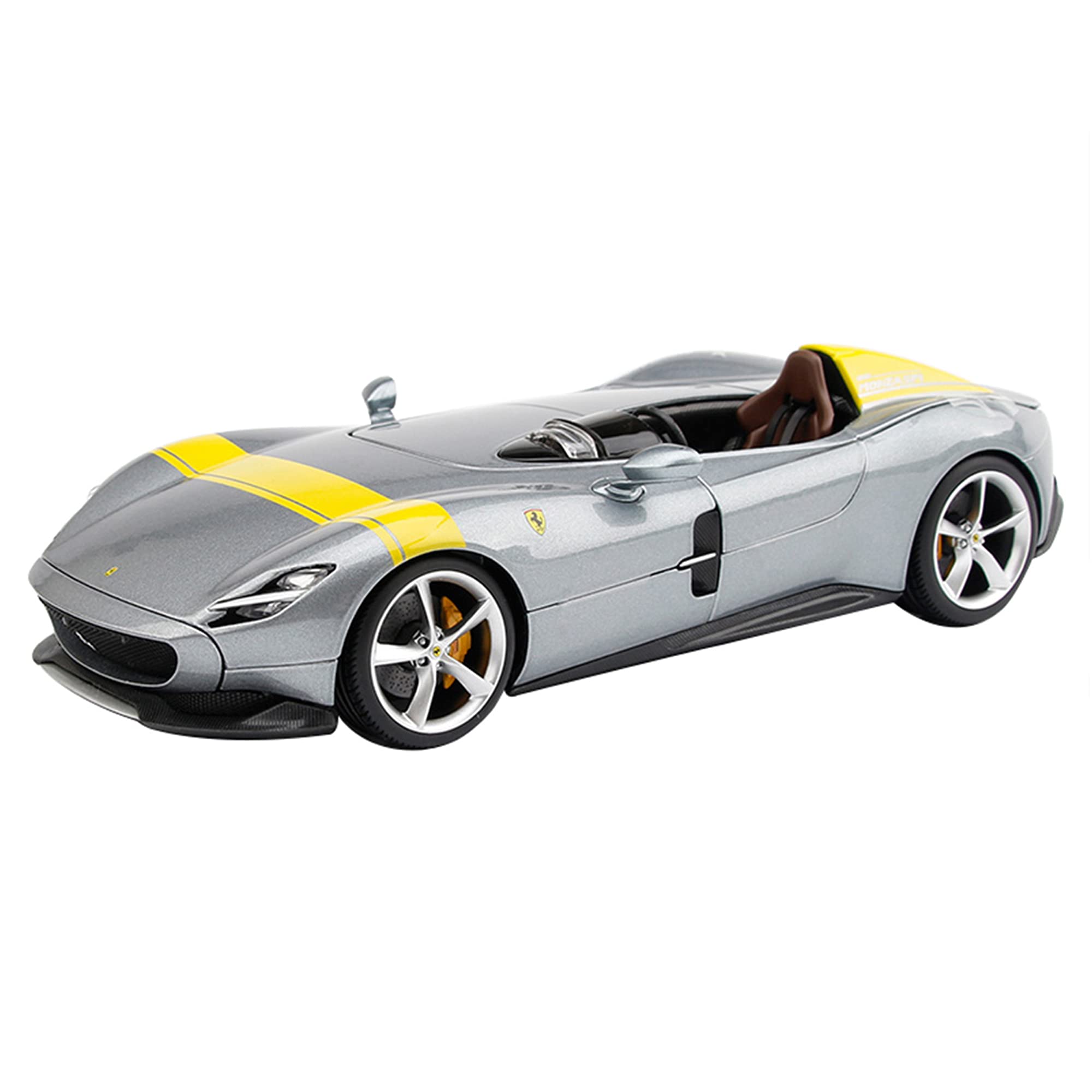 

Bburago Mini Car Ferrari Monza SP1 Race Sports Car Diecast Car Bburago Ferrari Monza SP1 Diecast Model 1/18 1/18 118 [Item] срібний