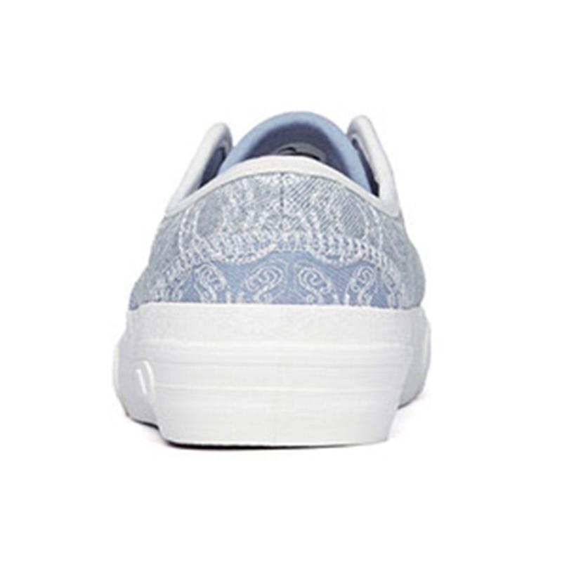 Anta Qian Xing Low-Top Skateboard Shoes Women's Gray Blue Slip-on Version Sneakers 122228017-5