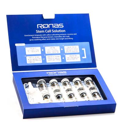 Ronas Kök Hücre Çözümü  (5ml * 10adet) , Yatıştırıcı, Yaşlanma Karşıtı, Sıkılaştırıcı, Nemlendirici, Kore Kozmetikleri, Kbeauty, örnek