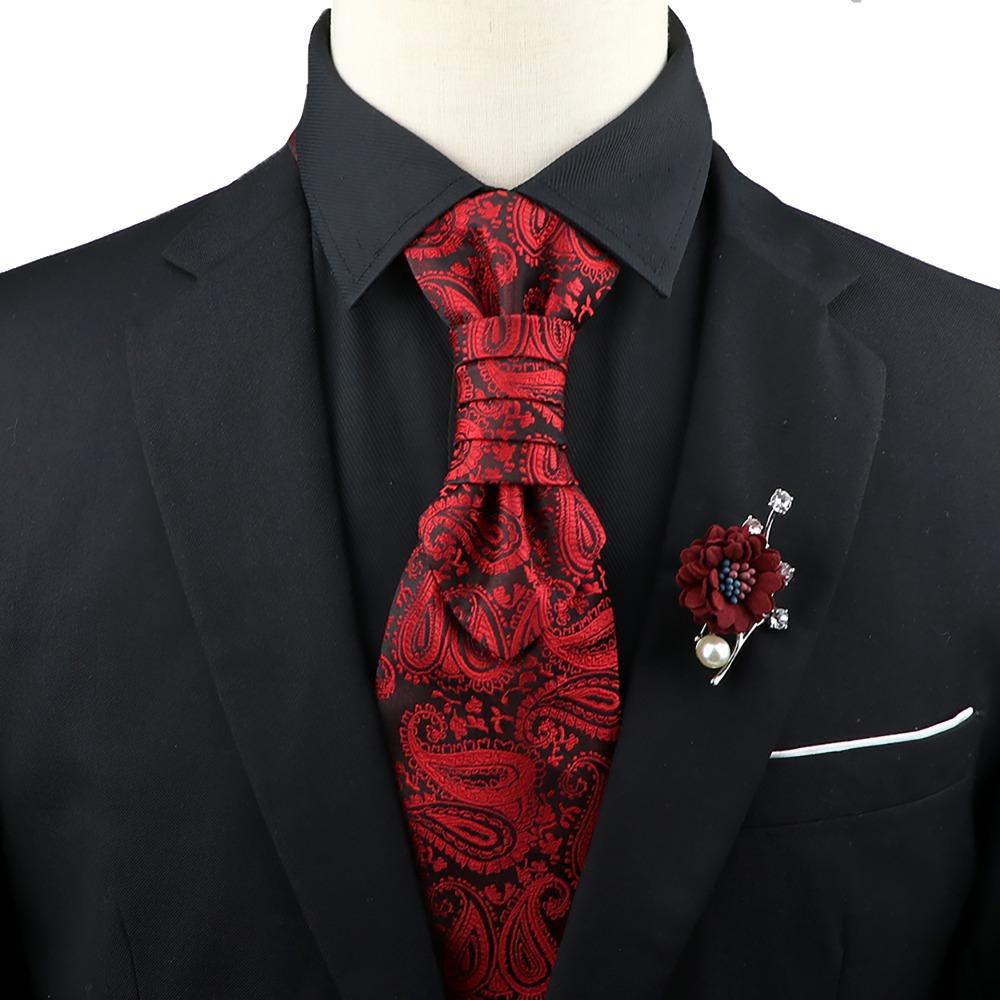 Gravatas Groom Neck Wear Ascots Wedding Necktie Gentleman Classic Business Formal Tie Cosplay