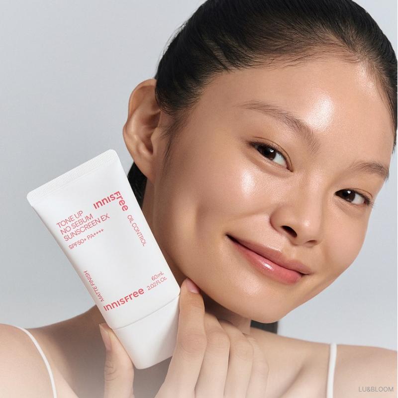 Innisfree Tone-Up No-Sebum Sunscreen EX SPF50+ PA++++ 60ml / 80ml (+Free Gift)