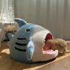 Shark-Shaped Cat and Dog Nest: Cozy, Enclosed, All-Season Comfort and Security
