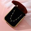 925 Sterling Silver Tassel Zirconia Delicate Necklace for Women Fashionable Temperament Versatile Collarbone Chain Jewelry