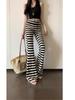 Women's Low Waist Striped Micro Flare Pants - Retro Slimming Casual 2025