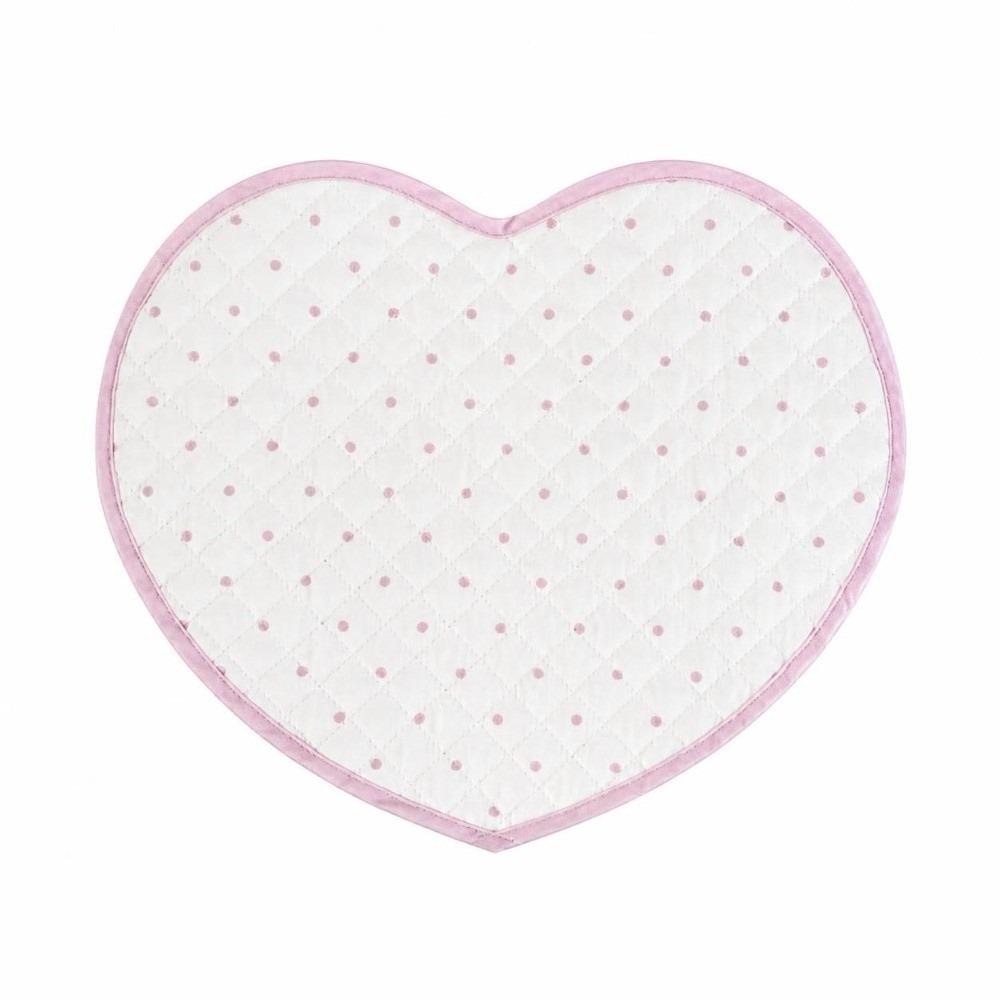 New Polka Dot Heart-shaped Placemats Cotton Decorative Insulating Table Mat Black Plaid Quilted Water Cup Mat Photography Props