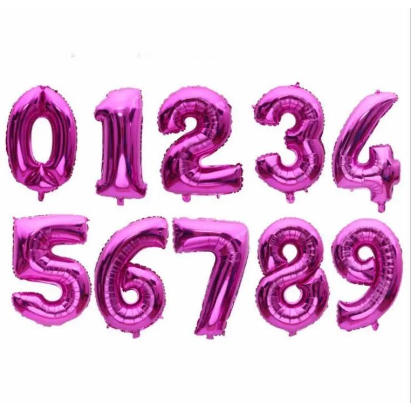 16 32 Inch Foil Birthday Balloons Number Ballon Figures Wedding Happy Birthday Party Decorations Kid Baloons Birthday