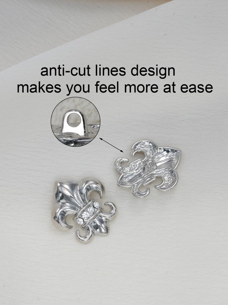 10Pcs Beautiful  Shank Buttons Zinc Alloy Flower Shape Buttons Women'S Sweater Coat Accessories