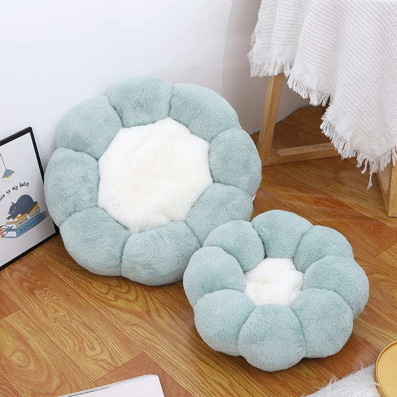 

Милая будка для кошек с глубоким сном на все времена года, теплые будки для домашних животных с цветами M 55cm