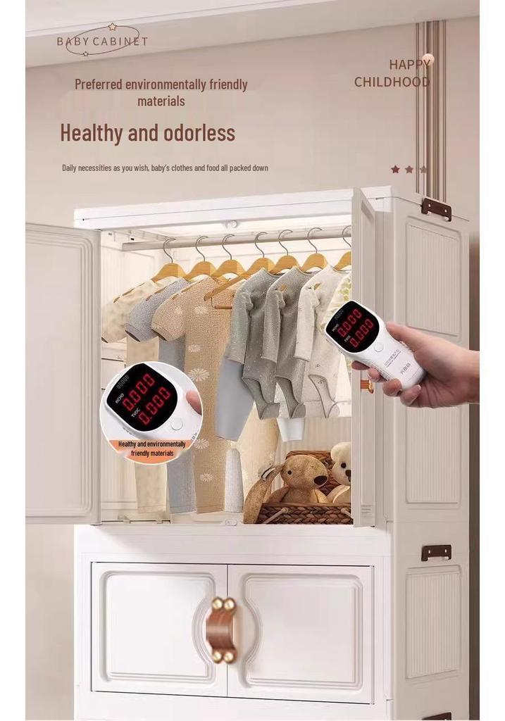 25-Year Durable No-Installation Folding Storage Cabinet for Toys & Clothes