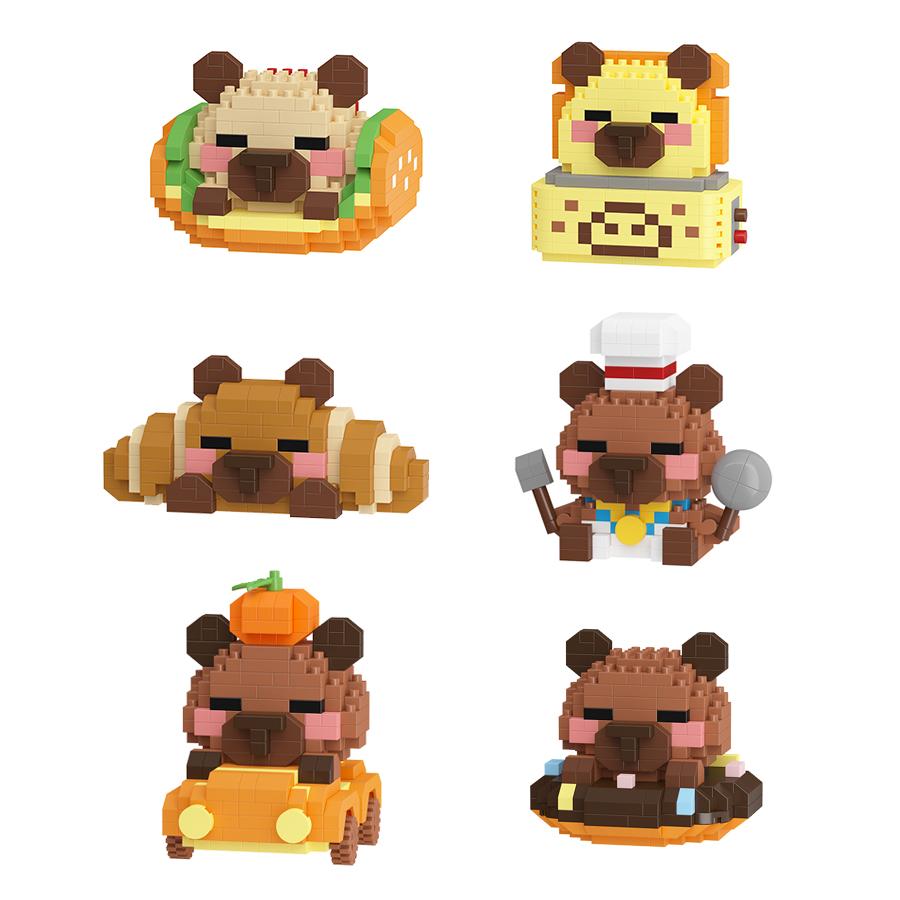 Kawaii Gifts Capibara Toys Micro Particle Building Blocks Cartoon Figure Children Toys Back-to-School MINISO