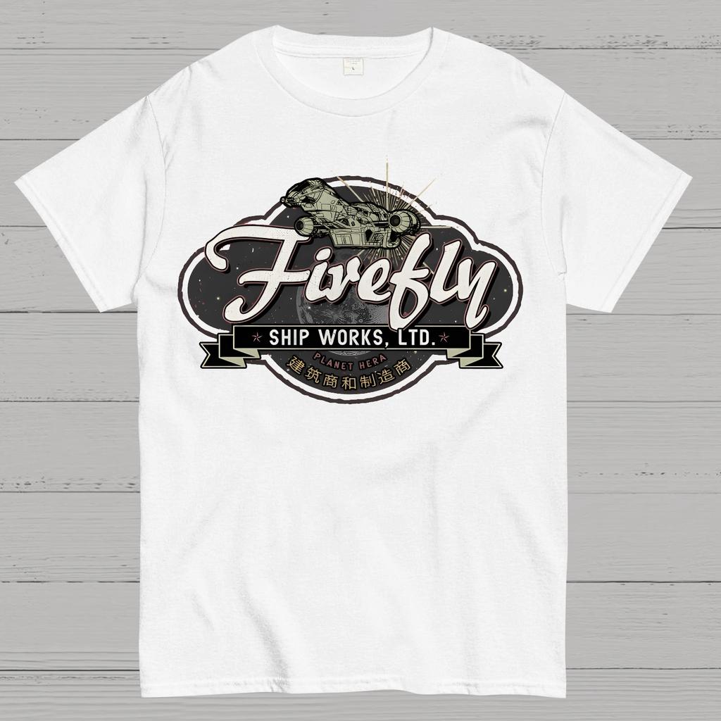 Firefly Ship Works Ltd Cotton Summer Casual Cool Loose T-Shirt